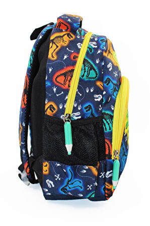 2 Gözlü Pop Dino Anaokulu Çantası - Erkek Çocuk Çanta Kreş Çantası - Dinozor Çanta