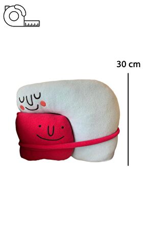 30 cm Sarılan Yastık - Renkli Yastık - Çocuk Yastık - Bebek Yastık Elyaf Yastık Hug Yastık