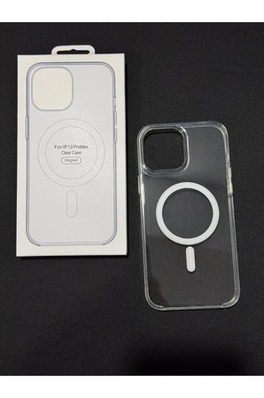 Iphone 13 Pro Max Uyumlu Gerçek Magsafe Özellikli Sert Şeffaf Kılıf Animasyonlu