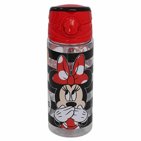 Minnie Mouse 500 Ml - Çocuk Suluk, Matara, Pipetli Suluk, Askılı Suluk Mini Fare Suluk