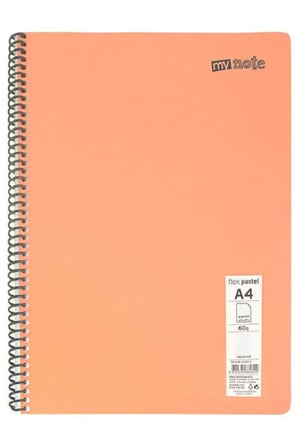Defter Okul Defteri Spiralli Telli Pp Kapak A4 1 Adet Farklı Renklerde - 120 Sayfa Çizgili ( 1 ADET)