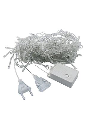 Fonksiyonlu Beyaz 50 Metre Dekor Led - Çam Ağacı Süsü Yılbaşı Süsü - Pirinç Led