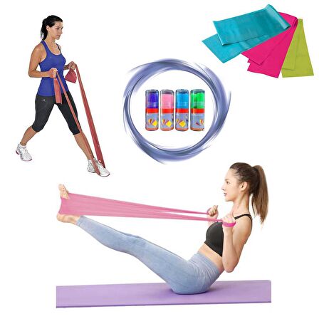 150 Cm  Kutulu Plates Bandı - Pilates Bandı - Direnç Lastiği