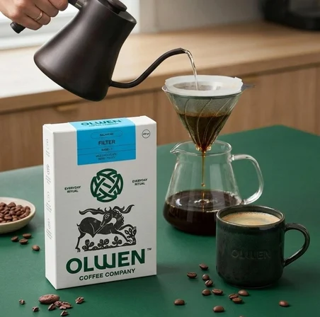 OLWEN COFFEE Öğütülmüş ve Demlemeye Hazır Filtre Kahve - 250 gr 2'li Set Base 1 ( Fındık, Sütlü Çikolata, Meyvemsi )
