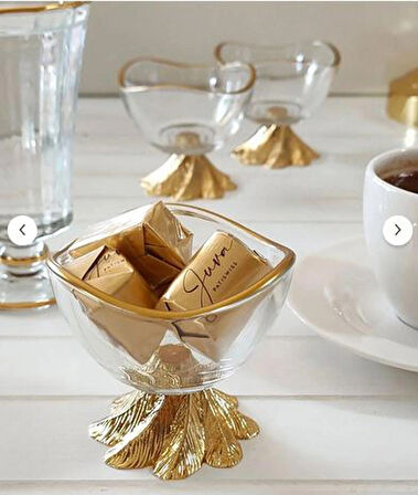 REGNA HOME Fine Living Grace 6 Parça Lüx Mini Kase - Lokumluk - Reçellik - Sosluk - Çerezlik -şekerlik