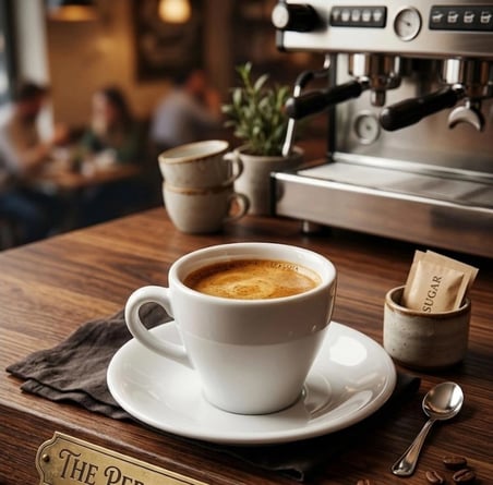 Porland Porselen Bella Tabaklı Espresso , Türk Kahve Fincanı Seti 70 cc 6'Lı Set