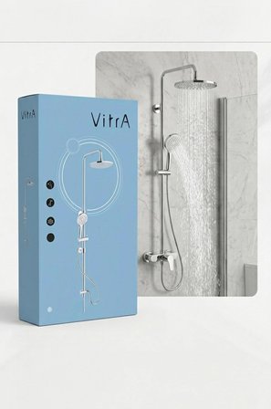 Vitr A Bliss Round 240 Duş Sistemi - Krom | A45788