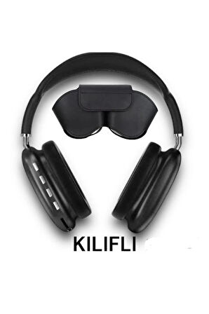 Maxron Siyah P9 Pro Bluetooth 5.3 Kulak Üstü Kulaklık - 10 Saat Müzik, Micro SD & Type-C Şarj