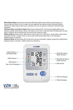Medikalcim 1304 Kol Tipi Koldan Ölçer Otomatik Dijital Tansiyon Aleti 5 Yıl Garantili