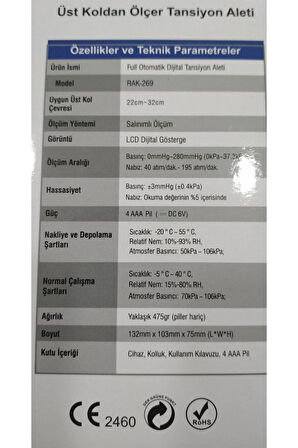Medikalcim Tansiyon Aleti Koldan Ölçer