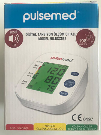 Medikalcim Pulsemed Konuşan Dijital Tansiyon Ölçüm Cihazı BSX583