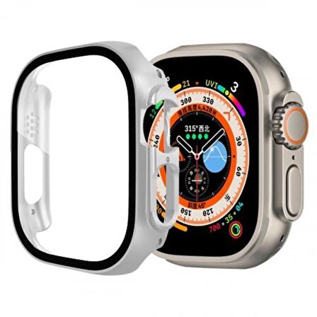 Polham 49MM Apple Watch Ultra Full Koruma Zırhlı Kılıf, Ekran Koruyuculu Apple Watch Ultra Kılıf