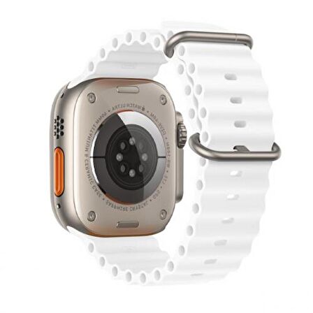 Polham Apple Watch 1-2-3 İle Uyumlu 42mm Marine Loop Silikon Kordon, Ultra Hafif ve Rahat Kayış