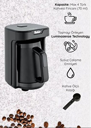 Fakir Kahve Makinesi 4 Fincan Kapasiteli Base Gri