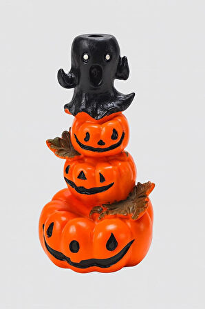 Halloween Dekoratif Tütsülük – Balkabağı&Hayalet Figürlü + 3 Adet Vanilya Geri Akış Tütsü Hediyeli