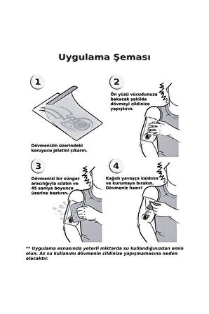 ŞAMDAN DESEN SIRT GÖĞÜS VUCUT İÇİN GEÇİCİ DÖVME Aksesuar Şık Vücut Dövmesi