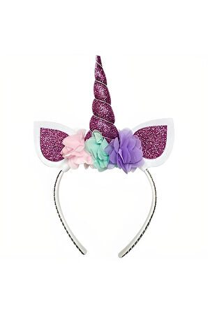 Eva Taç Unicorn Dolgulu Mor