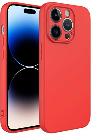 Apple iPhone 14 Pro Kılıf Lansman Tasarım İç Yüzeyi Kadife Silikon