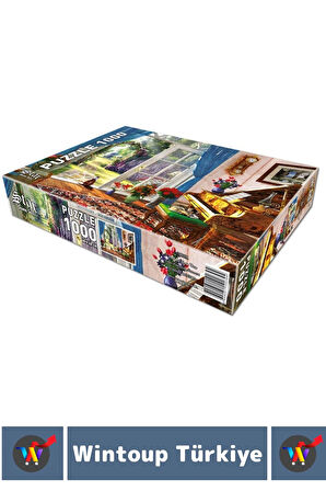 El Göz Koordinasyon Beceri Görsel Algı Geliştirici 1000 Parça Çocuk PUZZLE KAPI ARASINDAN MANZARA