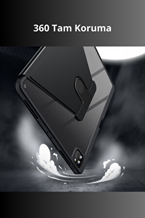 iPad PRO 13 2024 360 Derece Dönebilen Yatay Dikey Stand Özellikli Pino iPad Tablet Case A2925 A2926 