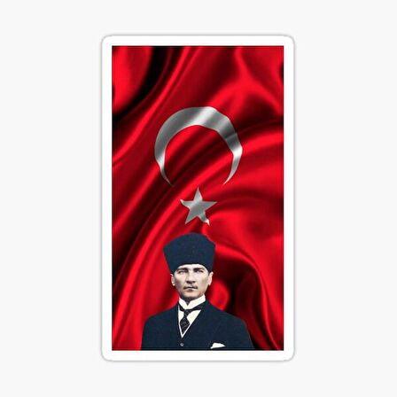 16 CM Gazi Mustafa Kemal Atatürk Araba Sticker Yapıştırma
