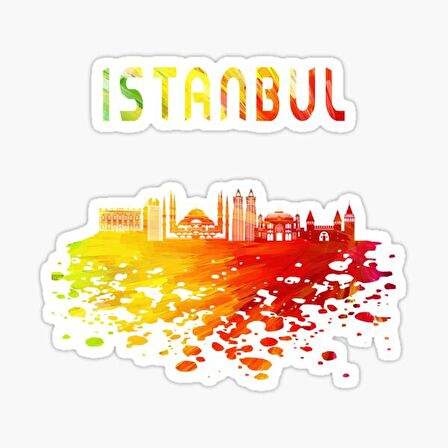 İstanbul Leptop Araba Sticker Yapıştırması 18 CM