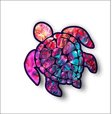 Sevimli deniz kaplumbağası Sticker Yapıştırma 10CM Model3