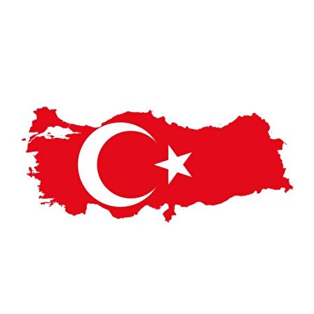 Türkiye Bayrağı Araba Sticker Ufak Boy 19CM Eninde