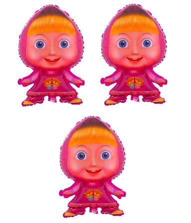 Masha 3 Adet Büyük Boy 42cmx64cm Folyo Balon (helyum) No:26