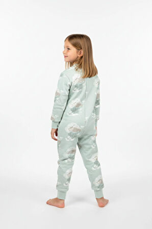 Kız Çocuk Elyaf Dolgulu Premium Kalite 2 Tog Desenli Uyku Tulumu 