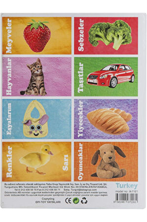 Eğitici Hafıza Kartları İlk 50 Sözcük Kelime Zeka Kartları - Bebekler İçin Eğlenceli Aktivite Set