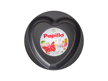 Papilla Bravo Teflon Yanmaz Yapışmaz Kalpli Kek Kalıbı 28 cm