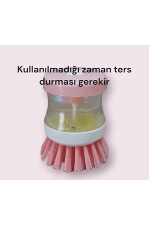 3 Adet Sıvı Deterjan Hazneli Bulaşık Fırçası | Mutfak Banyo Lavabo Yıkama