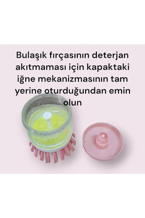 3 Adet Sıvı Deterjan Hazneli Bulaşık Fırçası | Mutfak Banyo Lavabo Yıkama