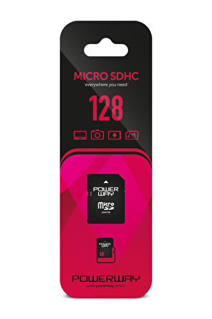 Powerway 128 Gb MicroSd Hafıza Kartı ve Adaptör