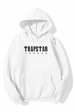 3 Iplik Polarlı Kapüşonlu Oversize Kalıp Hoodie Trapstar Tasarımlı Unisex Sweatshirt