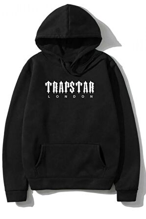 3 Iplik Polarlı Kapüşonlu Oversize Kalıp Hoodie Trapstar Tasarımlı Unisex Sweatshirt