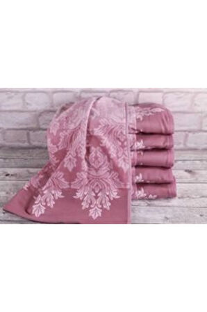 6 Adet Ayda Kadife El Yüz Havlusu 50x90 Cm 2 Gri 2 Pembe 2 Kahve
