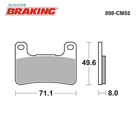 SİNTERLİ ÖN FREN BALATASI / SUZUKI / VZR INTRUDER M / 1800cc / ÖN İKİ TAKIM KULLANIR / 2006-2007-2008-2009-2010-2011-2012