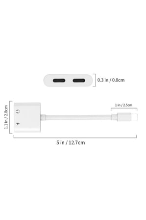 iPhone Uyumlu Çift Lightning Kulaklık ve Şarj Çoğaltıcı Splitter