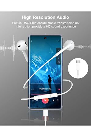 iPhone 15-iPhone 15 Plus-iPhone 15 Pro-iPhone 15 Pro Max Uyumlu Kulaklık Type-C Uyumlu Tüm modeller