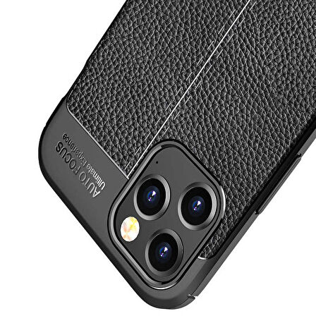 Vendas iPhone 12 Pro Uyumlu Deri desenli premium silikon kılıf