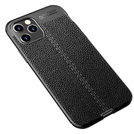 Vendas iPhone 12 Pro Uyumlu Deri desenli premium silikon kılıf