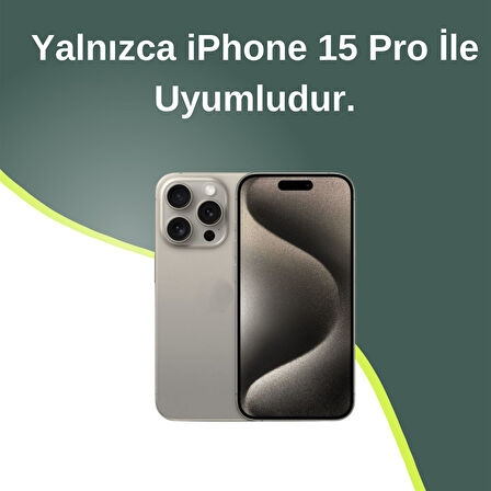 iPhone 15 Pro Uyumlu Gümüş Kristal Taşlı Yıldızlı Şeffaf Kılıf