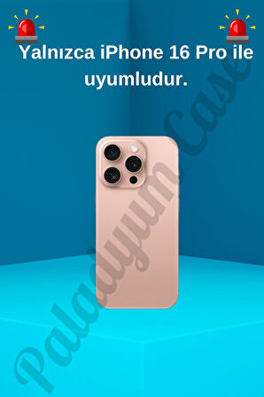 iPhone 16 Pro Uyumlu Lila Çiçekli Desenli Boncuklu Bilek Askılı Charmlı Kılıf