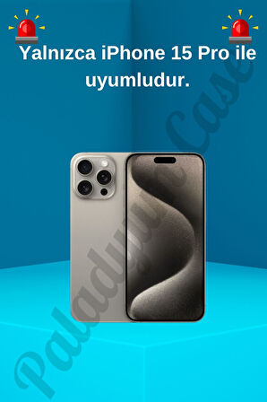 iPhone 15 Pro Uyumlu Taşlı Deniz Kızı Desenli Şeffaf Kılıf