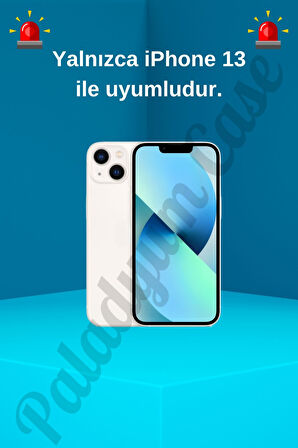 iPhone 13 Uyumlu Taşlı Yunus Balığı Desenli Şeffaf Kılıf