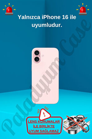 iPhone 16 Uyumlu Sararmaz Sert Mika MagSafe Pırlanta Taşlı Şeffaf Siyah Kılıf