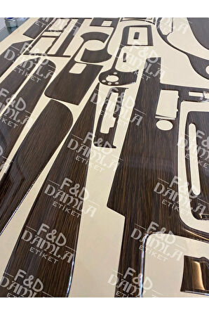 Audi A6 C6 2006-2011 Torpido, Konsol, Trim, Göğüs Maun Kaplama Dark Oak Koyu Meşe Renk