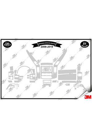 Mercedes Sprinter Grafter 2006-2019 Torpido Konsol Trim Göğüs Maun Kaplama Set 51 Parça Gümüş